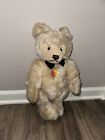 Large White Bear Steiff Jointed 20   tall W  Id Tag And Button