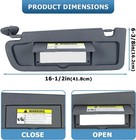Pair Sun Visor Dark Gray Left   Right Visor Set For 2006-2011 Honda Civic Visors