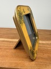 Vintage Mcm Bucklers Enamel Picture Frame Gold Blue Floral 3 5    X 4    Easel Back