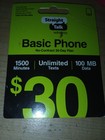 1 Straight Talk Basic Phone  30 30-day Plan Refill Card     New   Unused