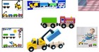 Magnetic Wooden Train With Crane   Cargo  Engaging Educational Set For Ages 3 