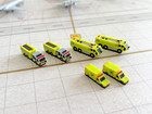 1 400 Model Airport Accessories - 6 Piece Airport Fire Rescue Vehicle  arff  Set