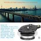 360   Panoramic Leveling Base 70mm Tripod Head   -15   Tilt Adjustment 44lbs 20kgs
