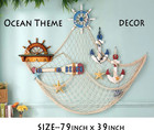 1pc Beach Theme Fish Net Party Decoration 39x79in Home Bedroom Decor - New