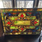 Vintage Antique Stained Glass Window Panels 1870-1881