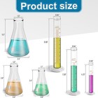14pcs 11pcs Lab Flask Glass Measuring Beaker 50 100 250ml Graduated Cylinder Kit