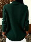 Women s Solid Color Cowl Neck Long Sleeve Casual Top
