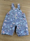 Vtg 90s Baby Guess Floral Denim Overalls Georges Marciano 24m Made In Usa Rare