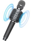 Wireless Bluetooth Karaoke Microphone  Built-in Loud Speaker For 10h Gray