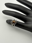 925 Sterling Silver Oval Cat Eye Floral Ring Size 2 5 Pinky Child Fingertip 6065