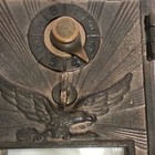 Antique Us Post Office Po Box Mail Door Eagle Brass Glass Window  718 Crafts