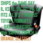Toyota Forklift Seat Fork Lift Truck Wit Safety Switch Orange Seat Belt Seatbelt