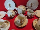 Vintage Nippon Children s Tea Set Teddy Bears Playing Soccer Cricket  20 Pcs