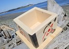 Northwest Native American Hand Carved Hummingbird Bentwood Box Indigenous Art