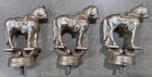 Lot Of 3  3x  - 4  Vintage Metal Horse Trophy Topper Silver Finish