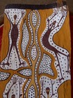 Vintage Aboriginal Spirits Creatures Indigenous Bark Wood Art Painting Australia