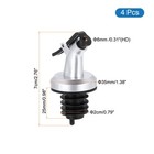 4pcs Stainless Steel Bottle Pourers  Liquor Spout Wine Bottle Stoppers