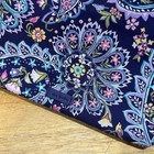 Vera Bradley French Paisley Draw String Makeup Cosmetic Bag Purple Floral