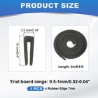 1 16  Rubber Edge Trim  6 6 Ft For Sheet Metal  Car Doors  Table Corners