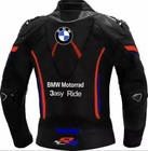 Bmw Motorrad Motorbike Black Leather Men Racing Biker Jacket