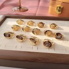 Ralph Lauren Roman Numeral Gold Ring Unisex Number 14 Women Rare Model Limited E