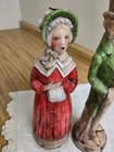 Vtg  Large Old Fashioned Christmas Caroler Candles  Man woman Pair 