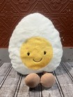 Jelly Cat Amuseable Boiled Egg Plush Stuffed Smiling Soft Toy Size M