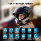 Bluetooth Motorcycle Helmet Intercom Headset Wireless Communication Interphone