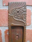 Art Nouveau Bronze Key Hole Door Cover Plate Floral Architectural Hardware