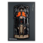 Acrylic Carbon Fiber Black Wall Mount Display Frame For Lego Koenigsegg