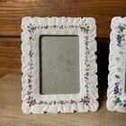 Vintage Frame Ceramic Porcelain Rose Floral Cottage Core Shabby Chic