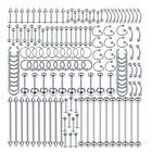 150-151pcs Body Piercing Jewelry Set 14g 16g 20g Stainless Steel Nose Lip Tongue