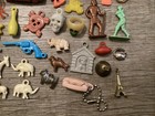 Vtg Gumball Charm Cracker Jack Lot Assortment 60 s Plastic Vending Toys Skeleton