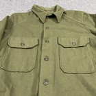 Vtg 1950s Korean War U s  Army Og 108 Olive Green Wool Field Shirt Mens L 1953