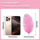 20 Pcs Natural Pink Ostrich Feathers Plumes 6-8 Inch 15-20 Cm  Bulk For Diy Hand