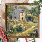 Impressionist Cottage Rose Garden Wooden Plaque Vintage Farmhouse Home Decor
