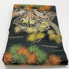 7377  Japanese Antique Nagoya Obi Belt Kimono Fabric Silk Traditional Black