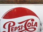 Pepsi Bottle Cap Sign Vintage Metal Sign 23 1 2 Inch Soda Pop Cola Drink Stout