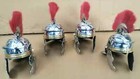 Set Of 4 Piece Roman Armor Helmet With Red Plume Medieval Antique Roman Helmet