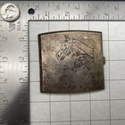 Antique Russia Horse Horseshoe Cigarette Case Box 84 Continental Silver