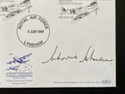1994 50th Anniv  D-day Landings Benham Silk Gb Fdc Signed J e   johnnie  Johnson