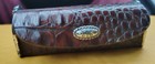 Vintage Leather Lipstick Case With Mirror And Snap Small