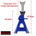 3 Ton Jack Stands Pair Heavy Duty For Auto Repair Shop Blue