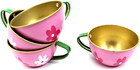 Flower Springtime Children s Kid s Full Metal Durable Pretend Play Toy Tea Set W