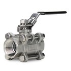 1  3-piece Full Port Ball Valve  Stainless Steel  Fnpt Threaded Ss  1000 Wog