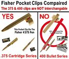 Fisher   375 Cartridge Ballpoint Pen Brass Finish Pocket Clip To Fit  375 Only