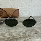 Vintage Bausch And Lomb Ray-ban Rb3007 W2896 Oval Sunglasses Silver Italy