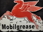 Porcelain Mobilgrease Enamel Metal Sign Plate Size 30  X 19  Inches