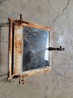 Vtg Industrial Metal Medical Asylum Mirror Lighted Ghosted Towl Rack Shave