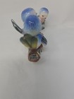 Vtg Japan Norcrest Porcelain 3 Bluebirds On Branch Bright Colors 1950   s See Disc